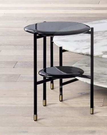 Side Table - Adrian / 35 x 45H / Lava / Glossy Lacquered