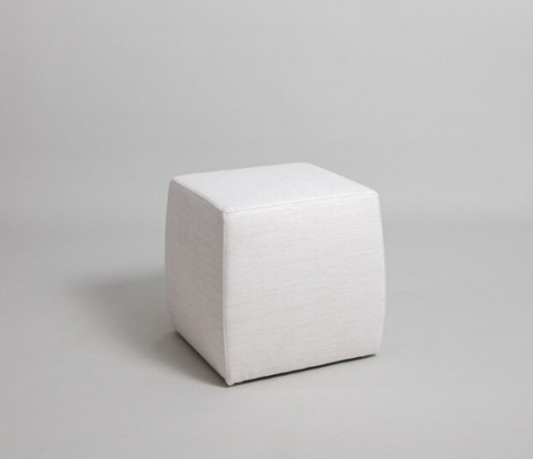 Ottoman - Charlot / 45 x 45 x 45H / White / Fabric Iglesias 01