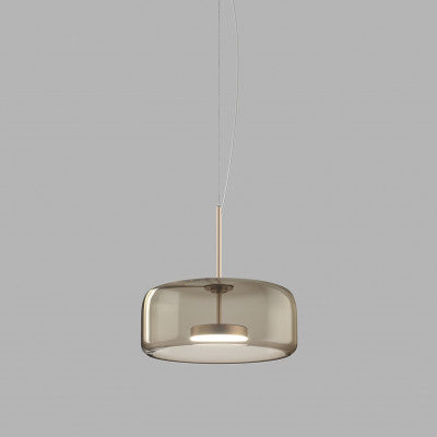 Chandelier I Pendant - Jube SP / D38 x 200 / Gold / Smoky transparent glass