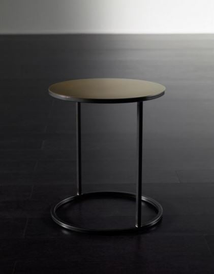 Side Table - Pek / D43 x 51H / Matt Black / Bronze top