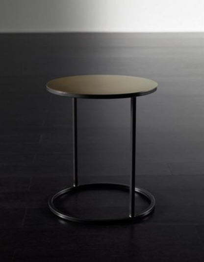 Side Table - Pek / D43 x 51H / Matt Black / Bronze top