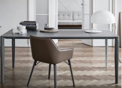 Dining Chair - Iki / 59 x 54 x 77H / Seat 47H / Coffee / Leather 09-610