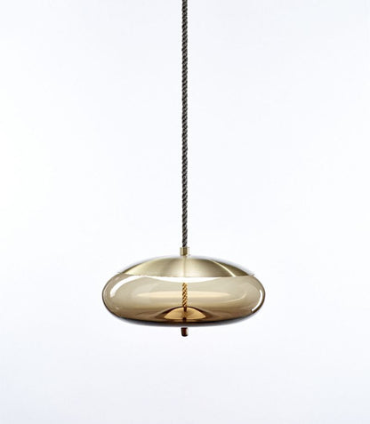 Knot Small Disco Pendant Smoke Brown