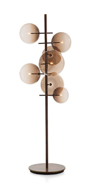 Floor lamp - Bolle Stelo / Hand Burnished Brass / Bronzite / 65.5 x 69.5 x 190H  / Dimmable