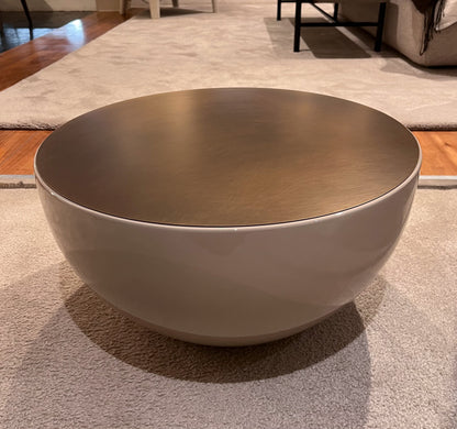 Bongo TB3 Coffee Table Brass top Sand Glossy Lacquered