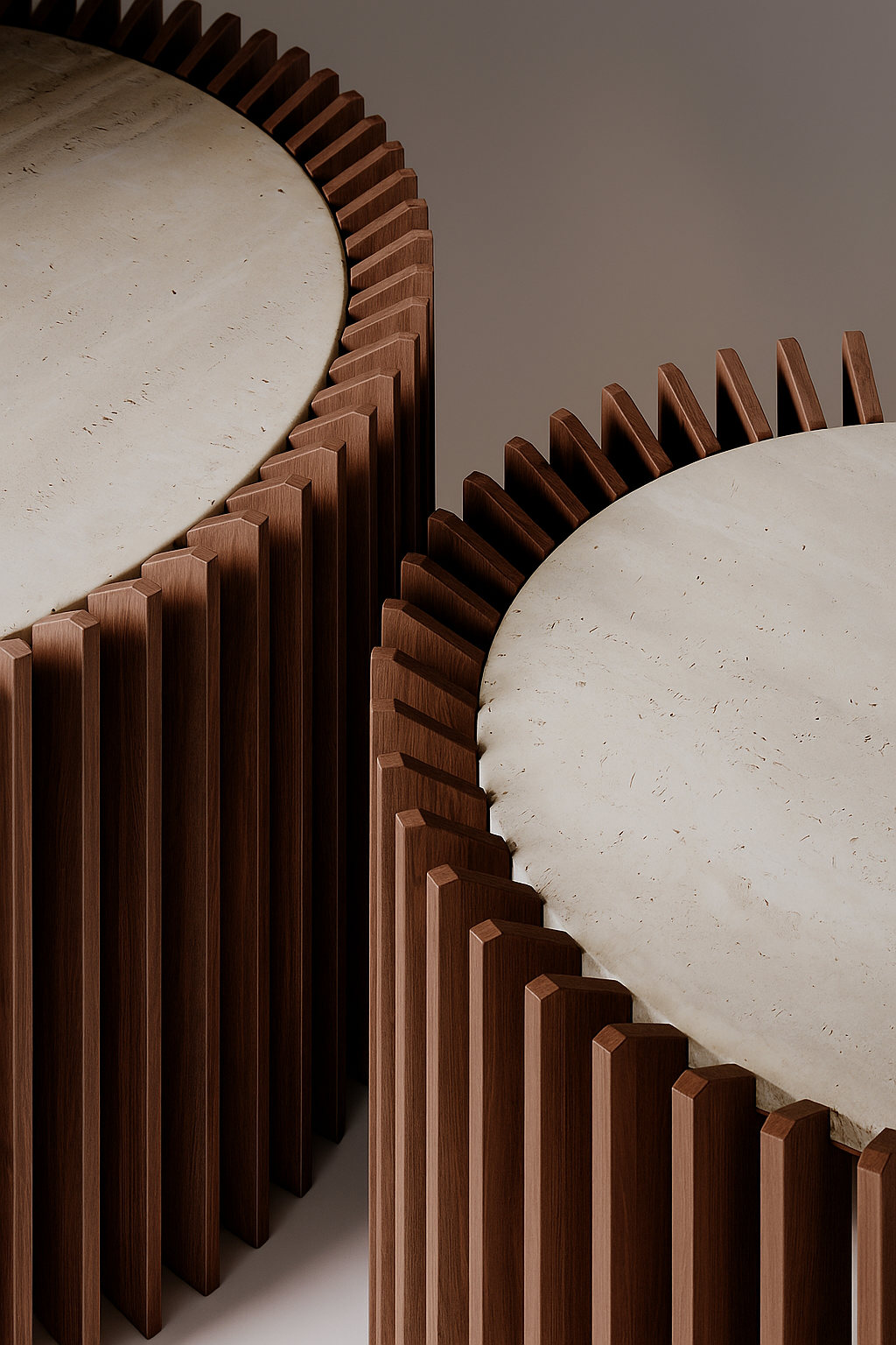 Blade Coffee Table D70 Travertine