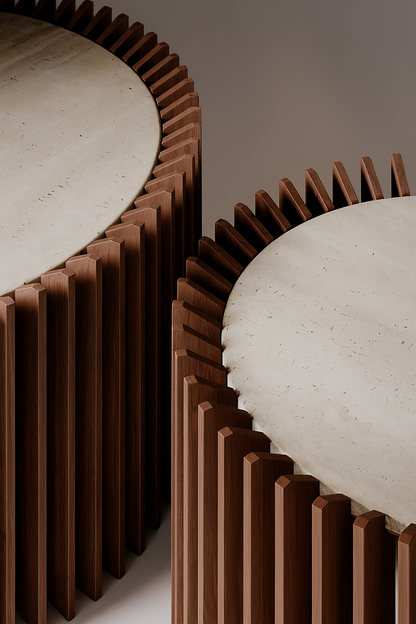 Blade Coffee Table D70 Travertine