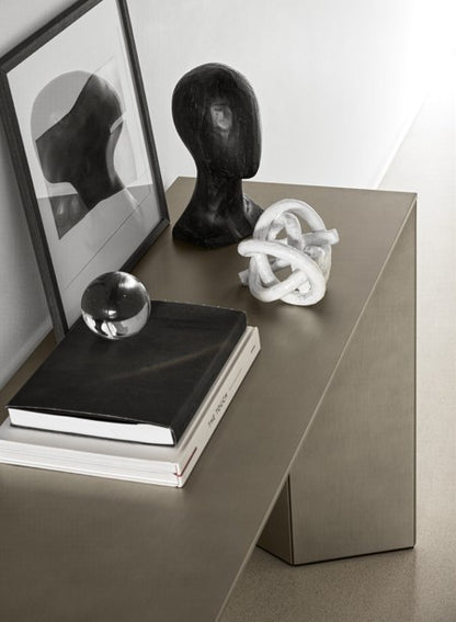 Dolm Brushed Gold Grey Console