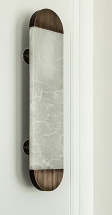 Wall Light - Ghost 430 / 43H / Raw Bronze / Patinated / Alabaster