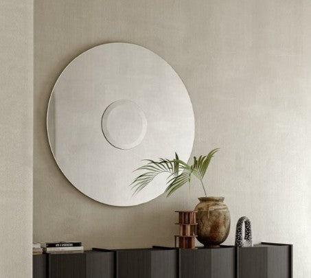 Mirror - Sole / Dia 150cm / Two superimposed mirrors / Central 3cm bevelled edge