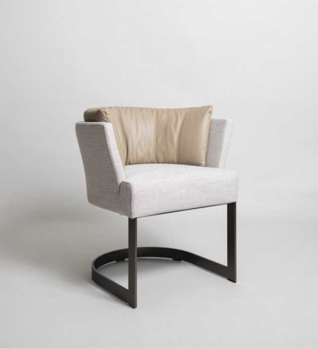 Dining Chair - Cervino / 68 x 66 x 76H / Beige / Fabric Torno 26