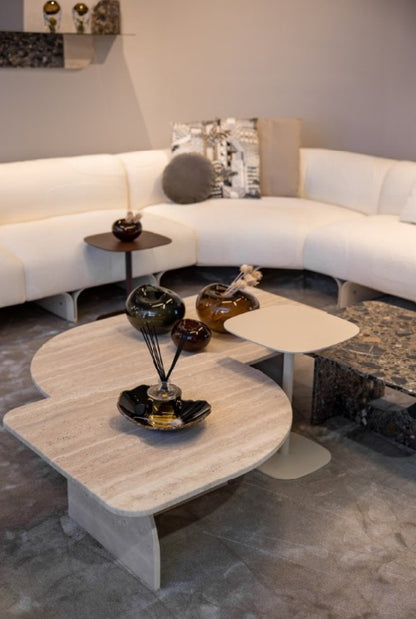 Selce A-L Coffee Table Travertino Romano marble