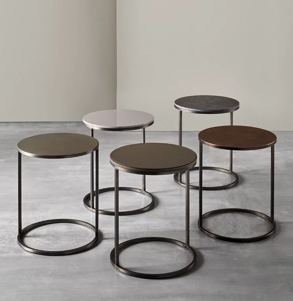 Pek Side Table Travertino Noce