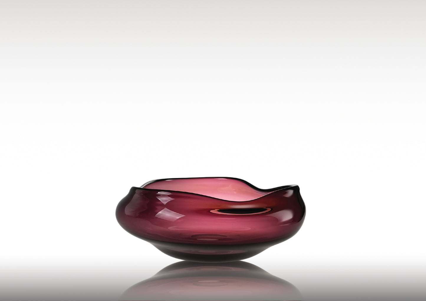Gravity Glass Sculpture Aubergine