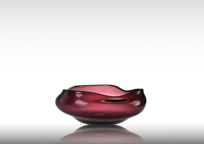Gravity Glass Sculpture Aubergine