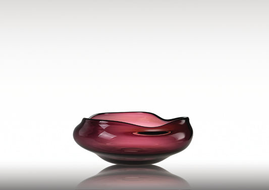 Gravity Glass Sculpture Aubergine