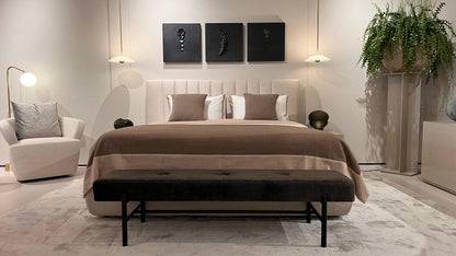 Tuyo Stripe Low Bed Grey-Beige