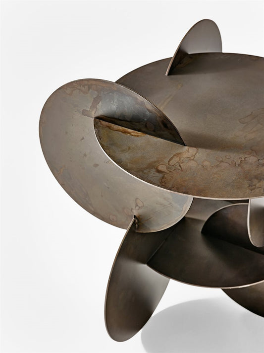 Side Table - Monete B / Hand burnished / Metal / 52 x 55 x 47H