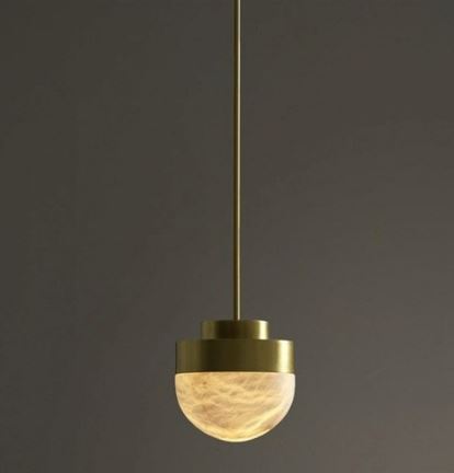 Chandelier I Pendant - Lucid 200 / D20 / 100 cm drop / Honed alabaster