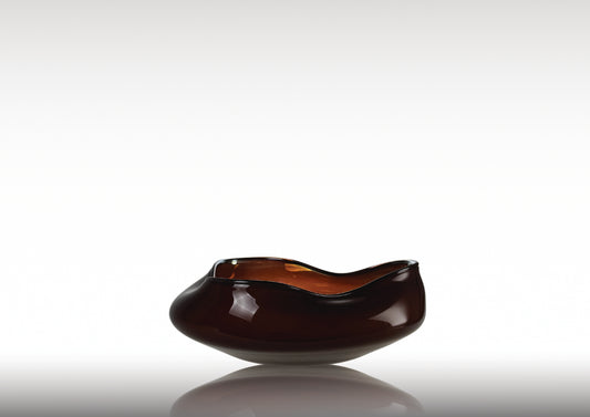 Gravity Glass Sculpture Golden Aubergine