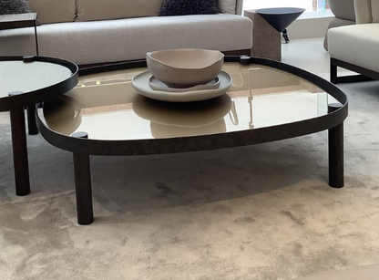 Tray Coffee Table Gold Back-painted glass