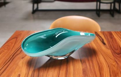 STYLING  ITEM - Bowl Sway Long / Blue / Vessel / 51 x 23 x 13H