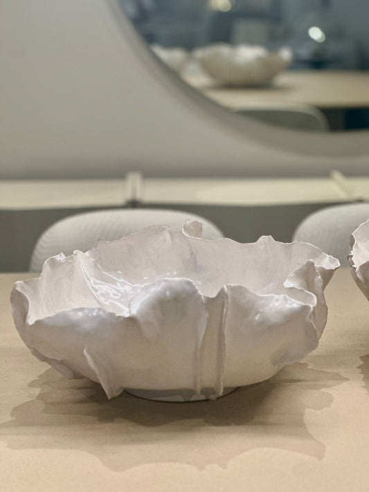 Lily Low Bowl Shell White