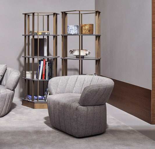 Josephine Stripe Swivel Armchair