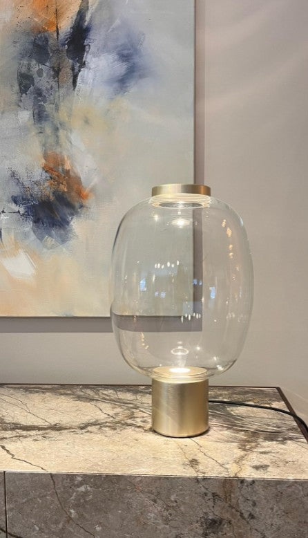 Table lamp - Riflesso LT / D28 x 45H / Crystal Transparent / Matt gold