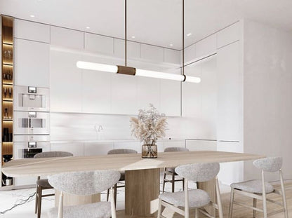 Scandal Long Pendant Brass Snow