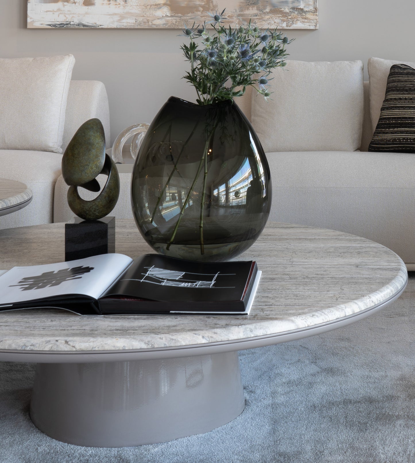 STYLING ITEM - Vase KH Rock / 30 x 33 x 31H / Dark Grey Green / Glass