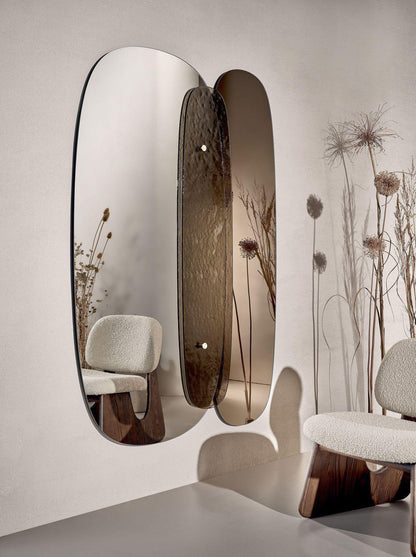 Lagoon Mirror Cast Glass Bronze