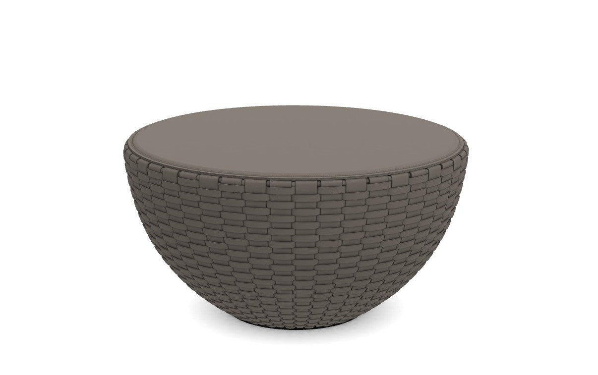 Coffee Table - Bongo TB4 / Beige / Saddle Leather 08 / D75 x 38H