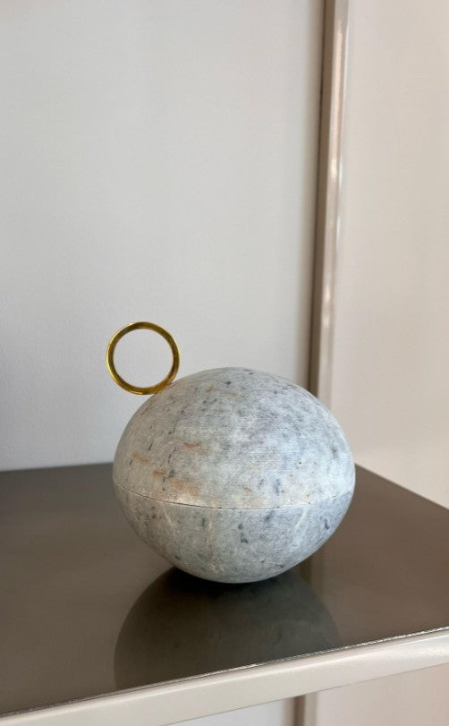 STYLING  ITEM - Bola Sabao L / Stone / W Brass Details
