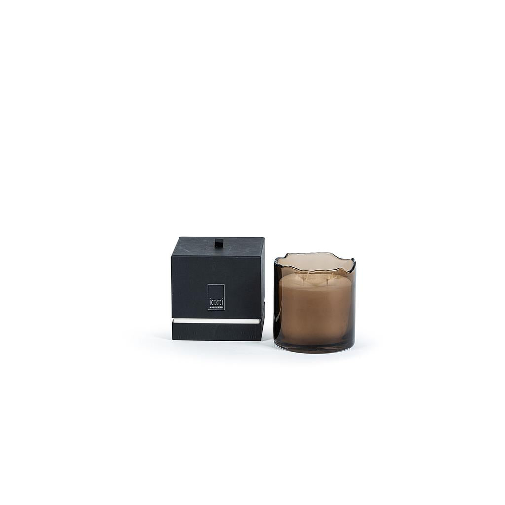 STYLING  ITEM - Scented candle / SC42M22  / Mocha glass / D15 x 15
