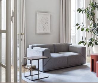 Side Table - Hardy Uno / 50 x 42 x 51H / Sand / Back painted glass