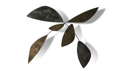 Leaf Set Lava & Havana Burnished metal Crystal