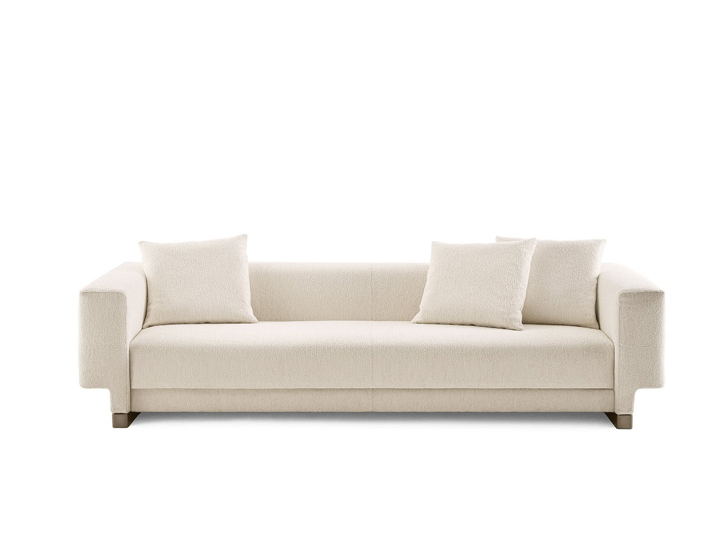 Sofa - Elissa / Chill Ivory 038 / Base Laquered Fango / 280 x 96 x 69H / Incl. 3x cushions