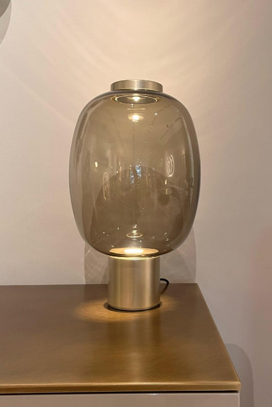 Table lamp - Riflesso LT 2 / D28 x 45H / Smoky Transparent / Matt gold