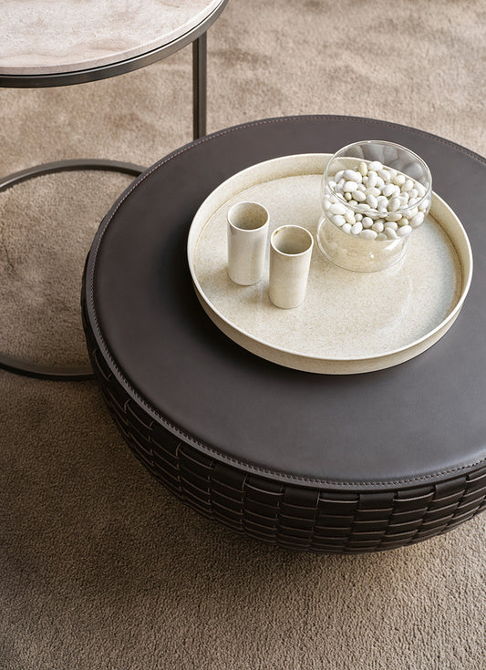 Bongo TB4 Coffee Table Saddle Leather  Grey