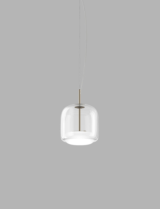 Chandelier I Pendant - Jube SP P / D26 x 28H / 200cm drop / Crystal White / Matt Steel