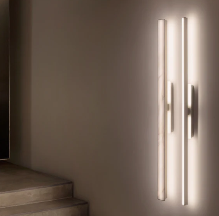 Wall Light - Fly / 5 x 149H / Satin Golden Nickel / White cotton shade