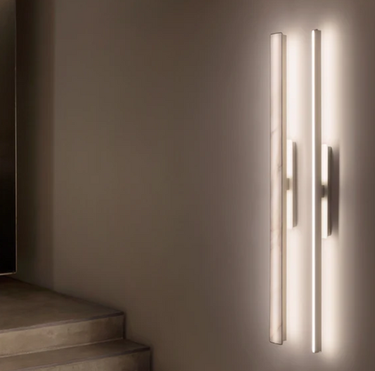 Wall Light - Fly / 5 x 149H / Satin Golden Nickel / White cotton shade