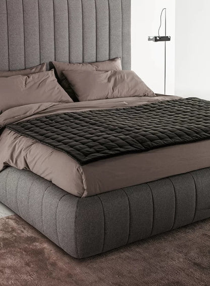 Tuyo Stripe Bed White Fabric - 180cm Mattress