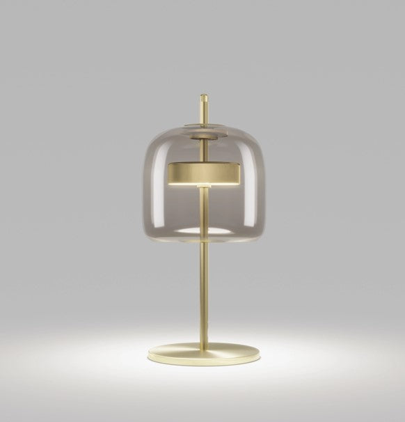 Table lamp - Jube LT S / D16 x 38H / Smoky Transparent / Matt gold