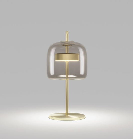 Table lamp - Jube LT S / D16 x 38H / Smoky Transparent / Matt gold