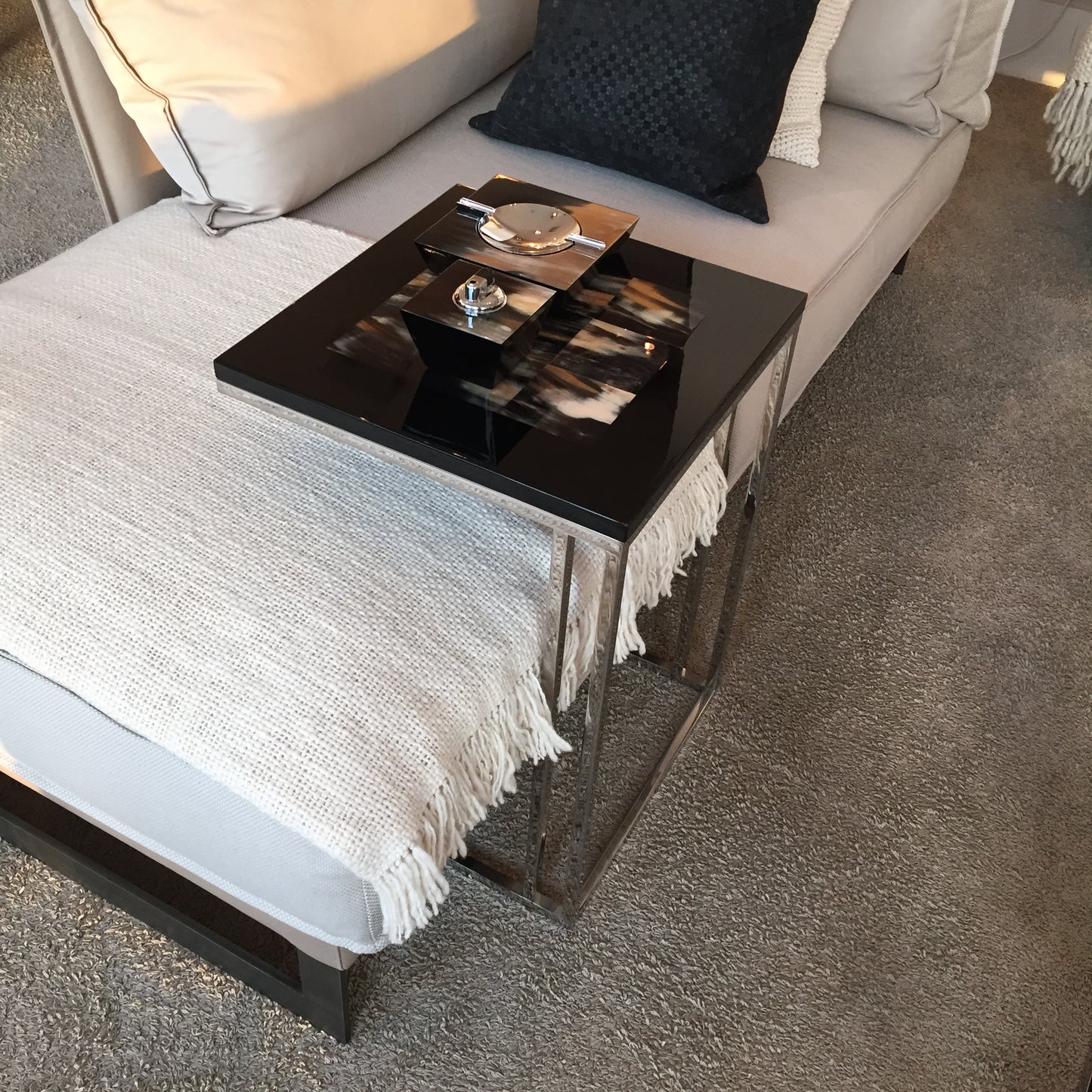 Tavolino Side Table Glossy Black
