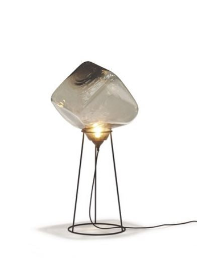 Floor lamp - Cubo  / Smoked Brown / Glass / Incl. frame