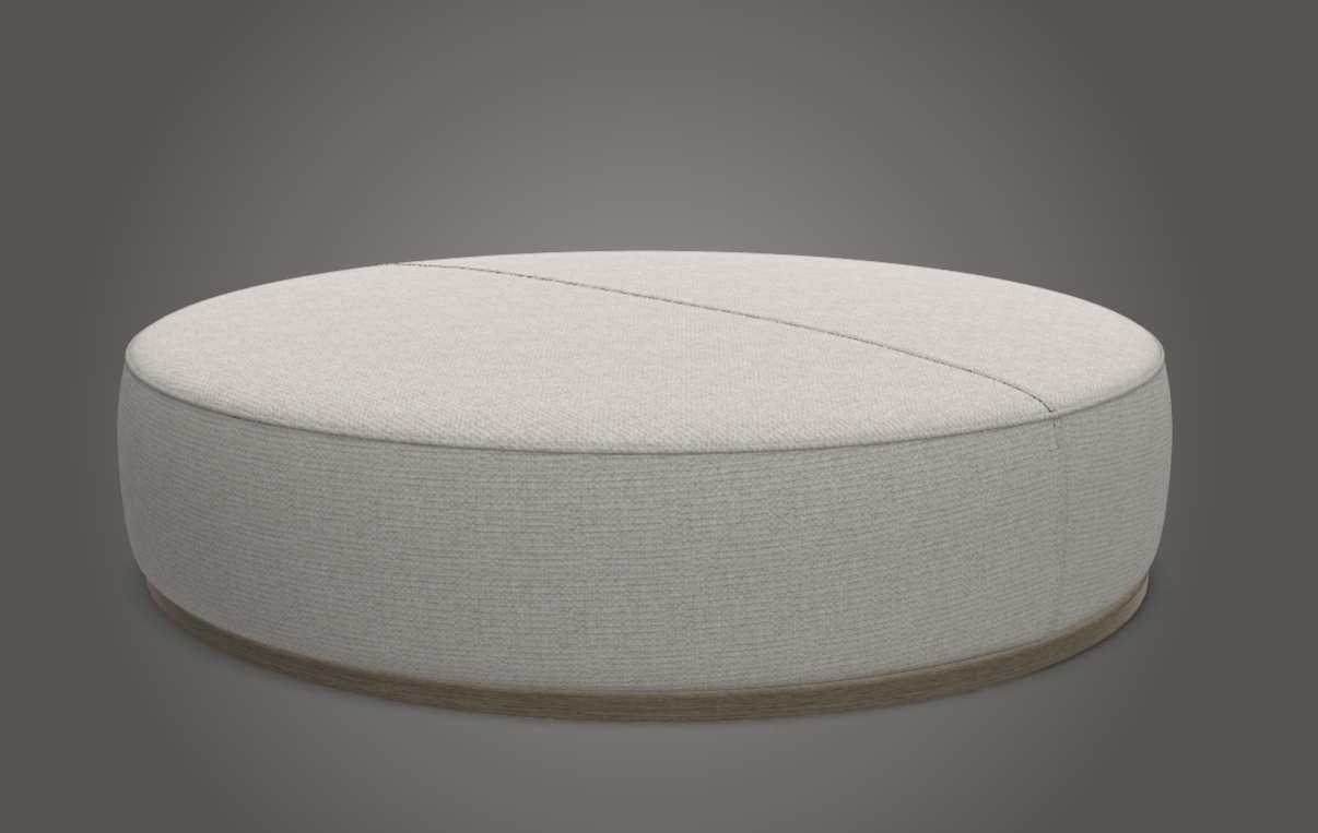 Brons Ottoman Off White Was AED 13,230