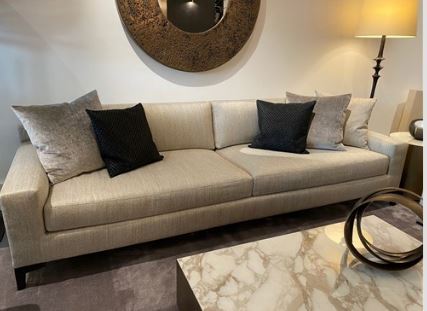 Sofa - Prince / 272 x 95 x 81H / Seat 46H / Grey / Fabric Gruaro 01